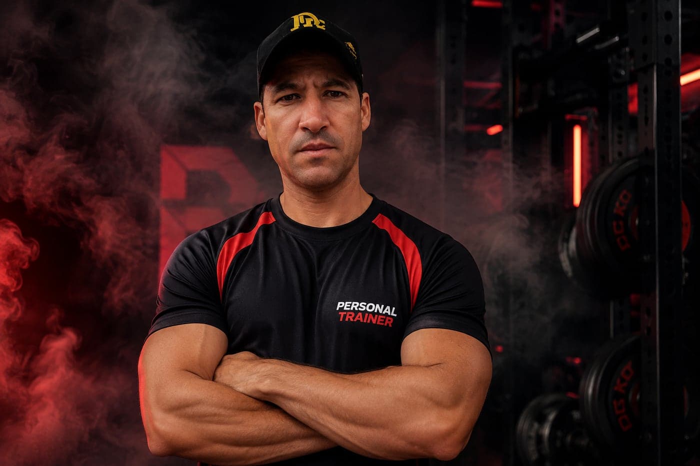 Renato Carneiro Araujo durante atendimento de personal trainer